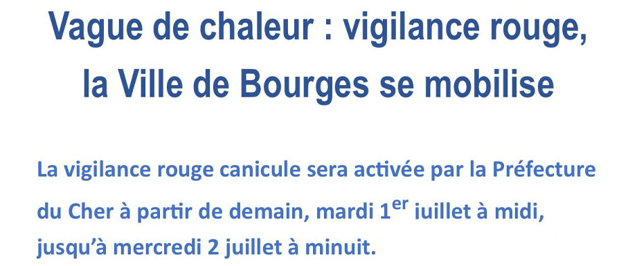 Vague de chaleur vigilance rouge