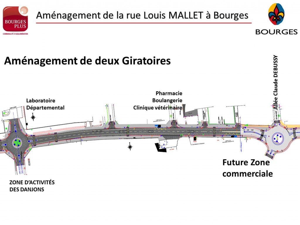 Aménagement de la rue Louis Mallet- Les giratoires, vue de dessus Aménagement de la rue Louis Mallet- Les giratoires, vue de dessus - Cliquez pour agrandir
